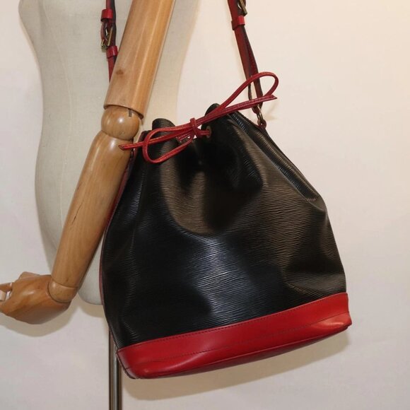 LOUIS VUITTON Epi Noe Shoulder Bag By color Black Red M44017 LV Auth 81573 - Picture 1 of 16